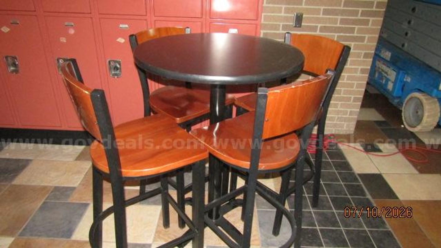 Pub style table and chairs