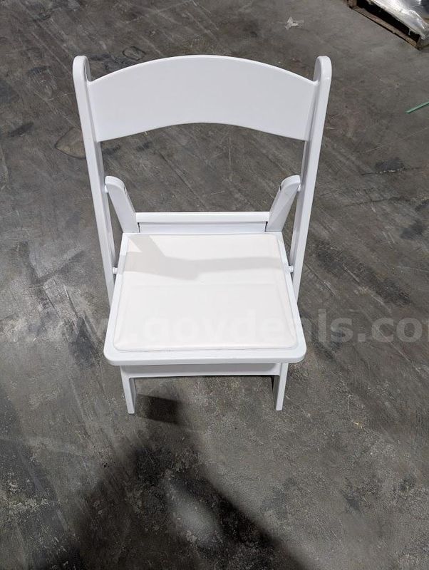 50 Used Stackable White Chairs