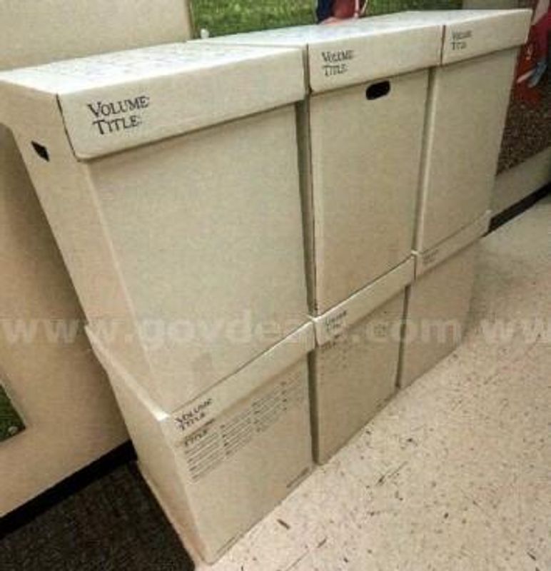 (Lot of 5) 24"Hx16"Wx16"D Built Manager Rolled Document Storage Boxes
