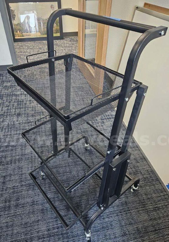 Black Rolling Storage Cart