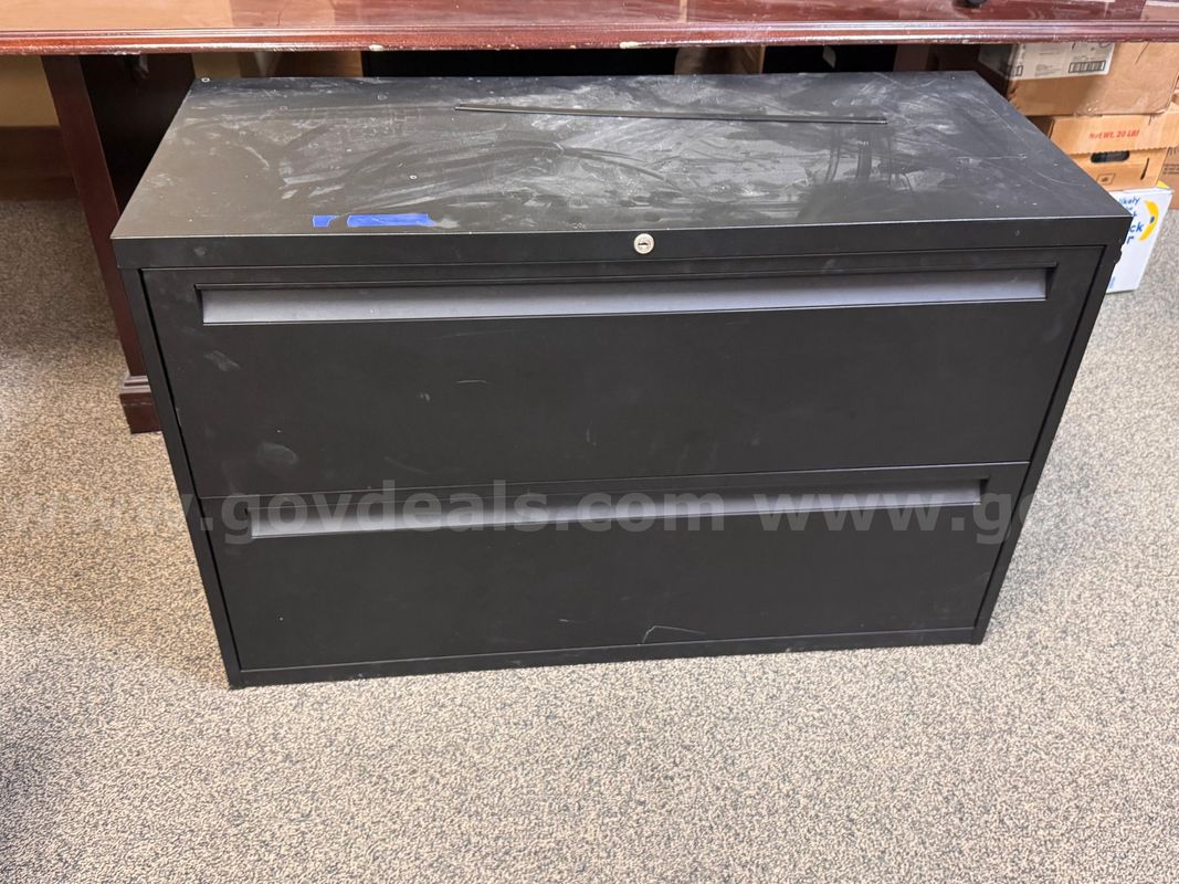 Two Drawer Lateral Filing Cabinet (Black)