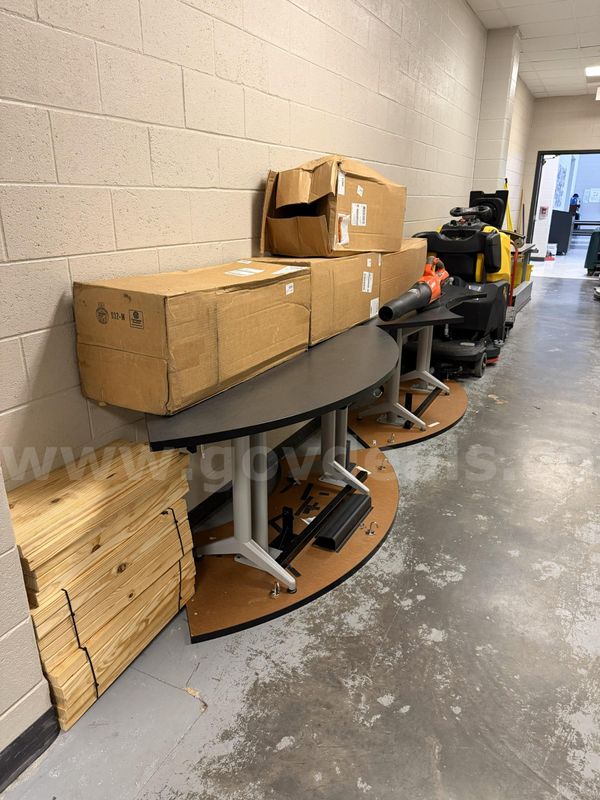 semi circle computer tables