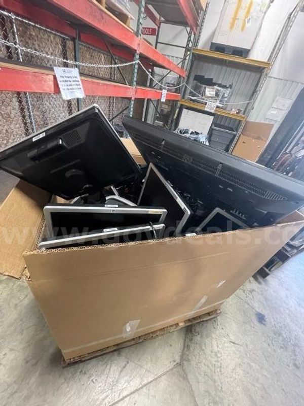 Lot of Miscellaneous Computer Monitors and TV Monitor.