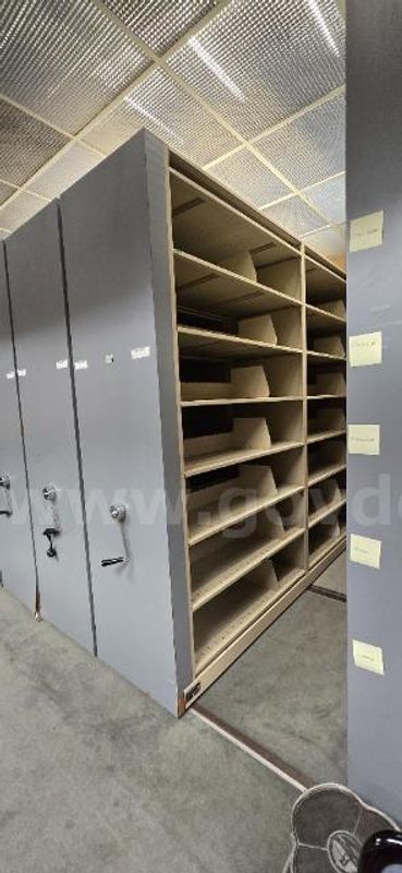 Lot of (4) Medical Records Shelving on Tracks.