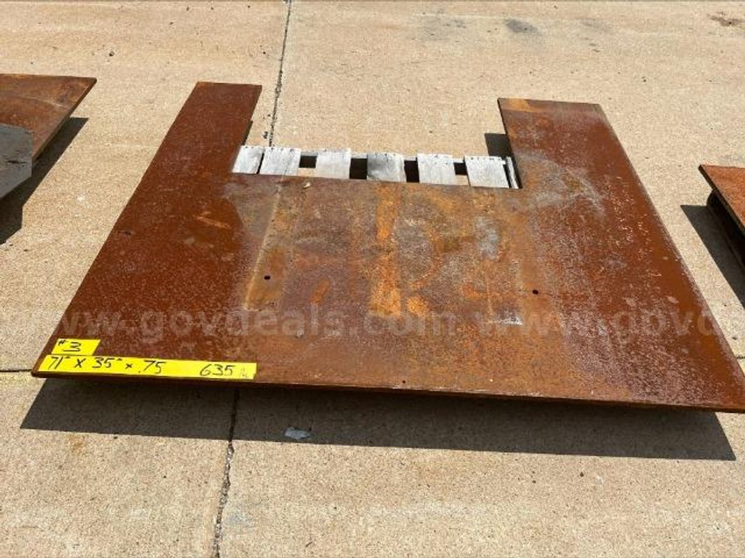 Lot 3 of (10) Various Steel Plates.