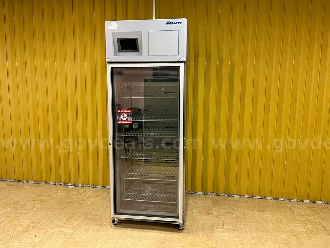 (1) One Follet Upright Vaccine Refrigerator