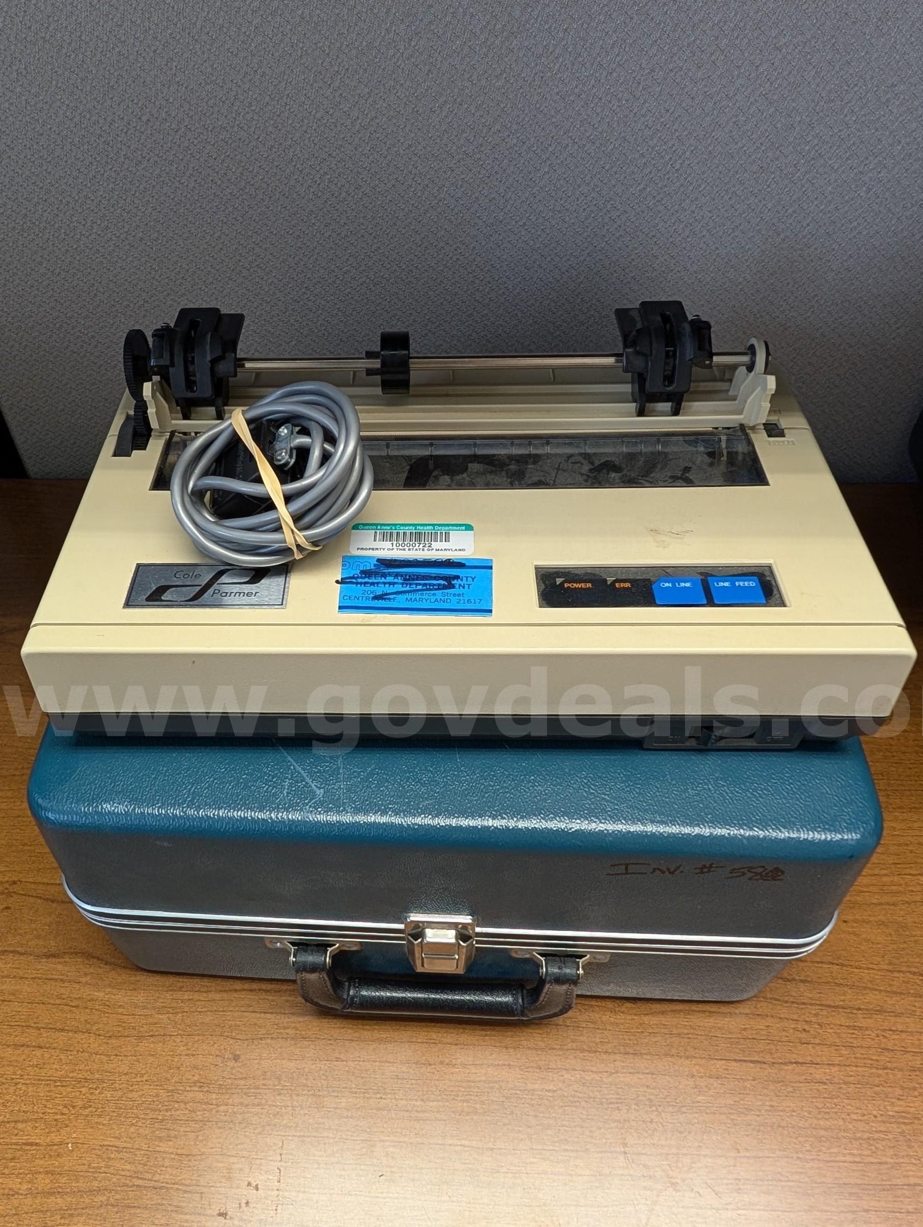 Vintage 1980's SYSCOM TC LAB 8 Channel Scanner & DOT Matrix DM PR500 Printer