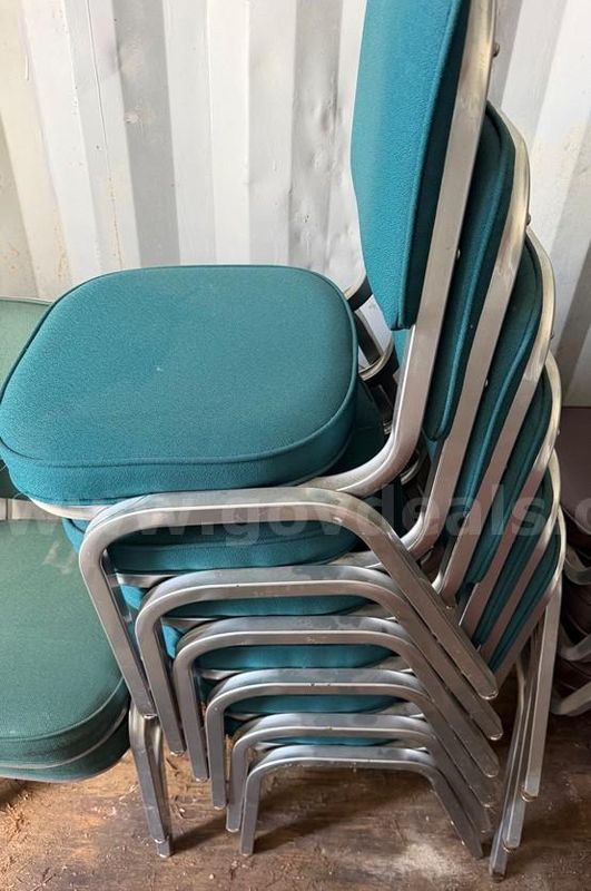 (18) Metal Chairs (Light & Dark Brown, Green, Blue).