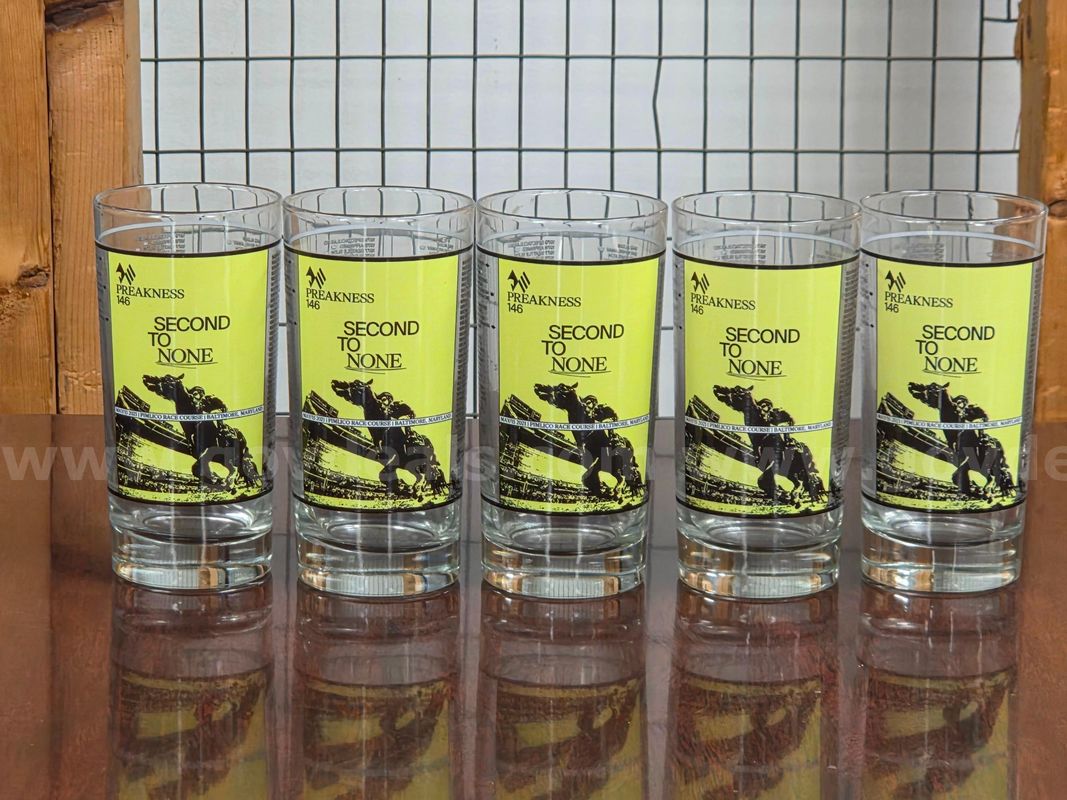 Official 146th Preakness Stakes Commemorative Glass (2021) Lot of (21)