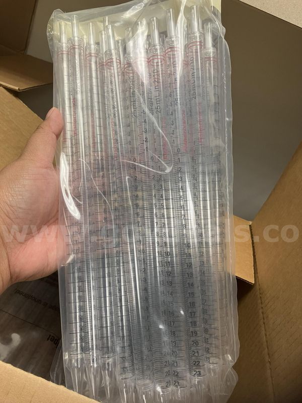 Fisher Scientific 25mL Disposable Serological Pipets (Lot of 75)
