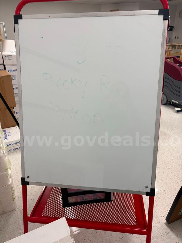 1 easel, file folders