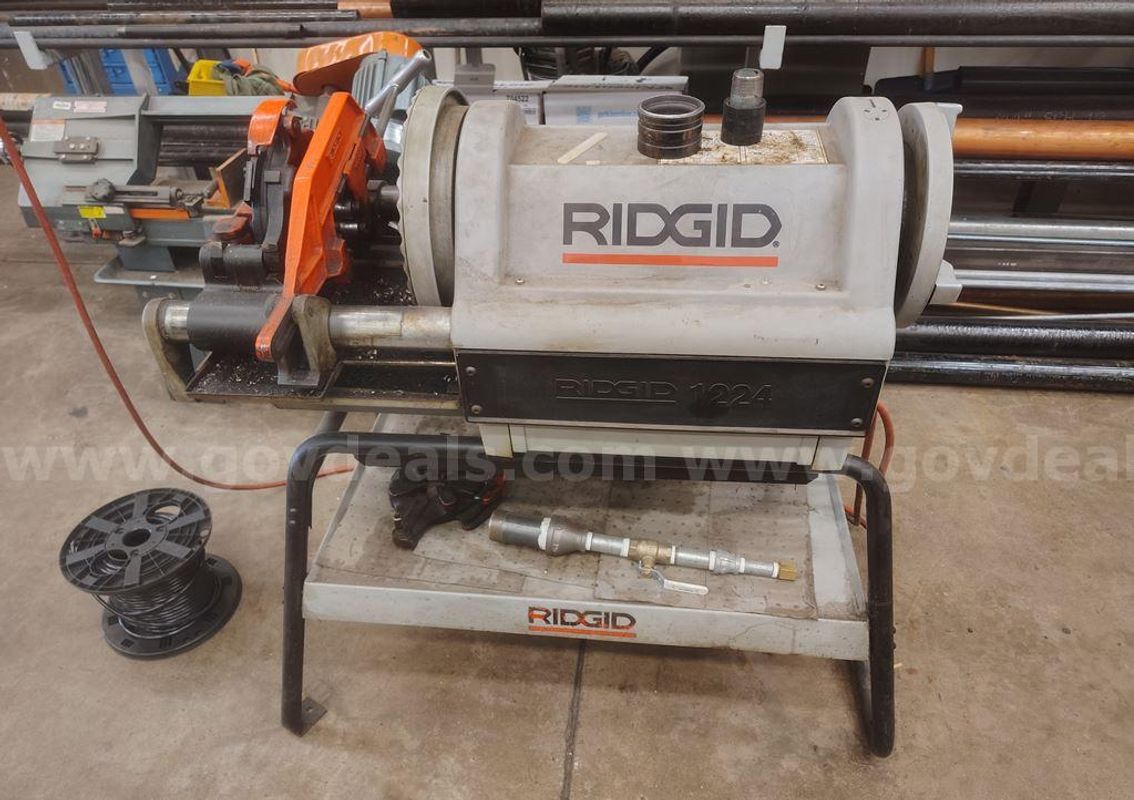 Used Ridgid 1224 Hammer Chuck Threading Machine Pipe Threader