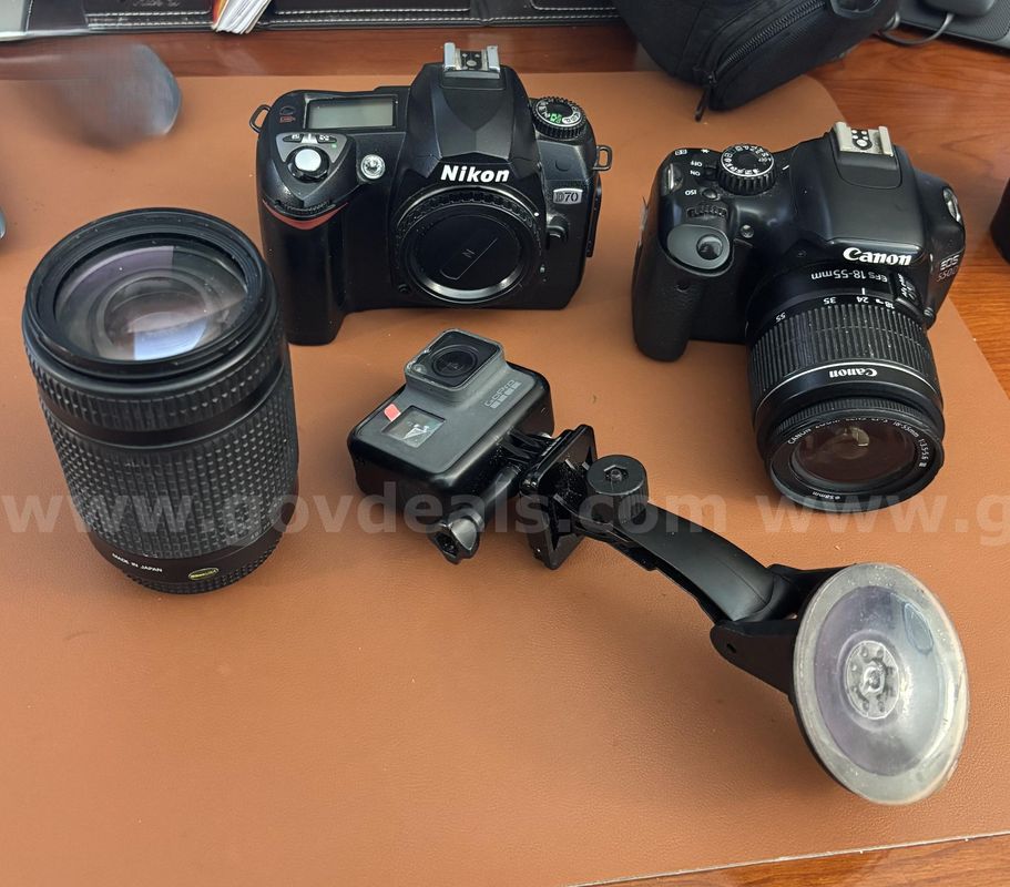 Used Lot of 3 Cameras Canon Nikon GoPro SLR