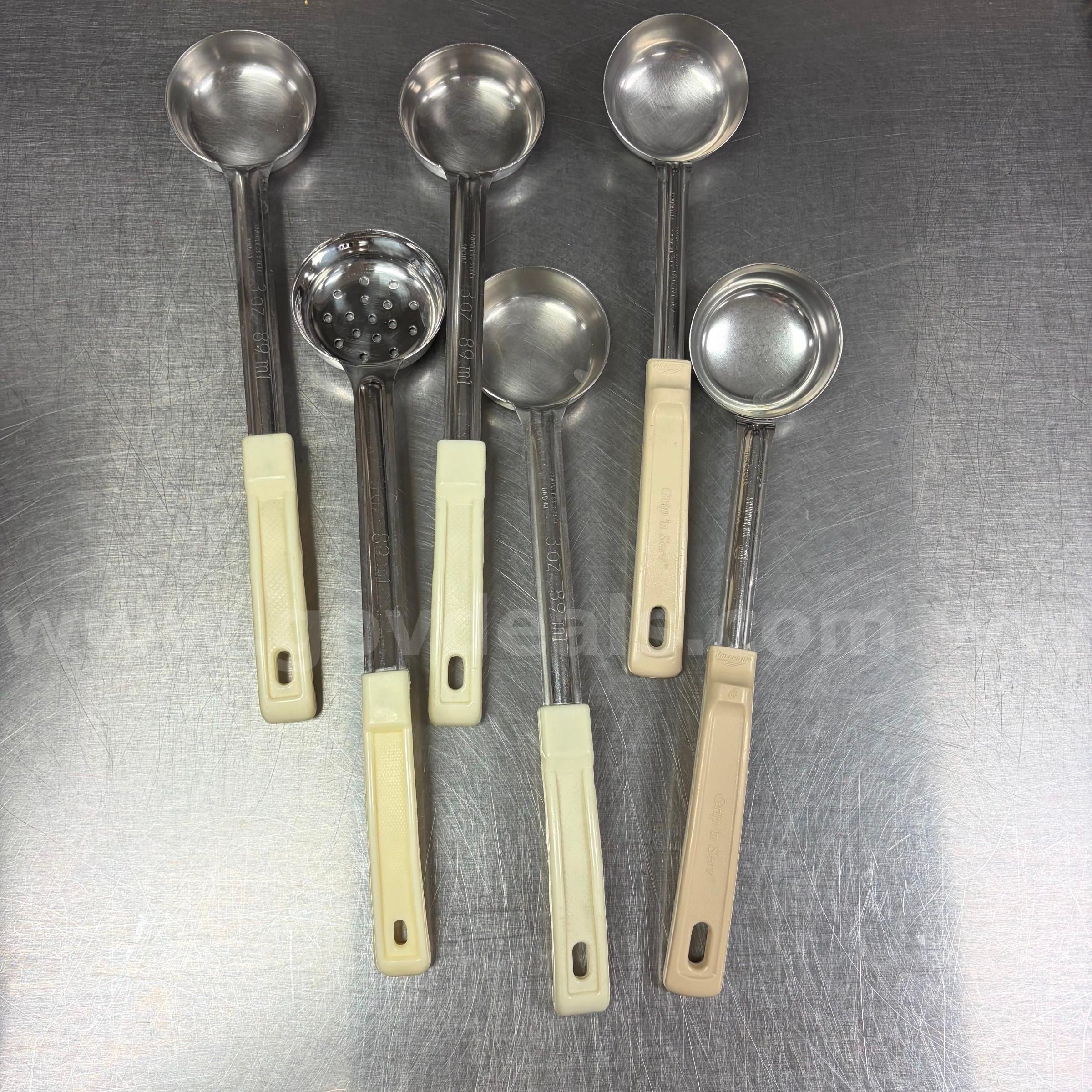 5 solid spoodles plus 1 slotted spoodle- 3 oz ea
