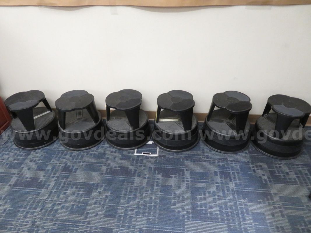 Set of 6 Rolling Step Stools