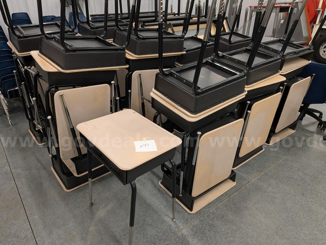 41 desks with cubbies