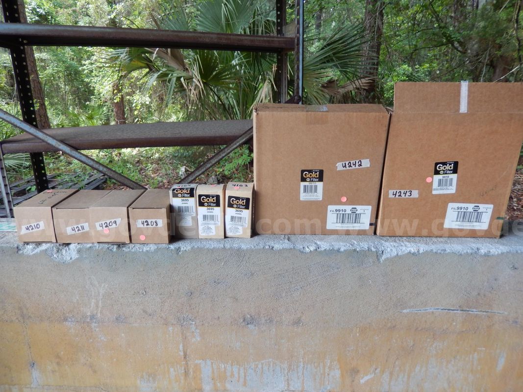 Used (9) Assorted Car Air And Fuel Filters Listed Below