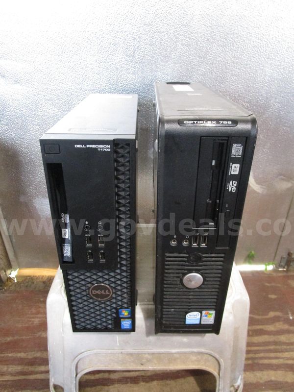 (1) Used Dell Optiplex 755; (1) Used Dell Precision T1700
