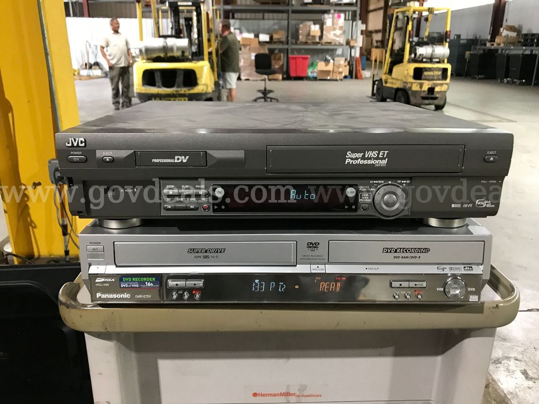 Lot Of Jvc Super Vhs Professional Series Player And Panasonic Vhs/Dvd Player.