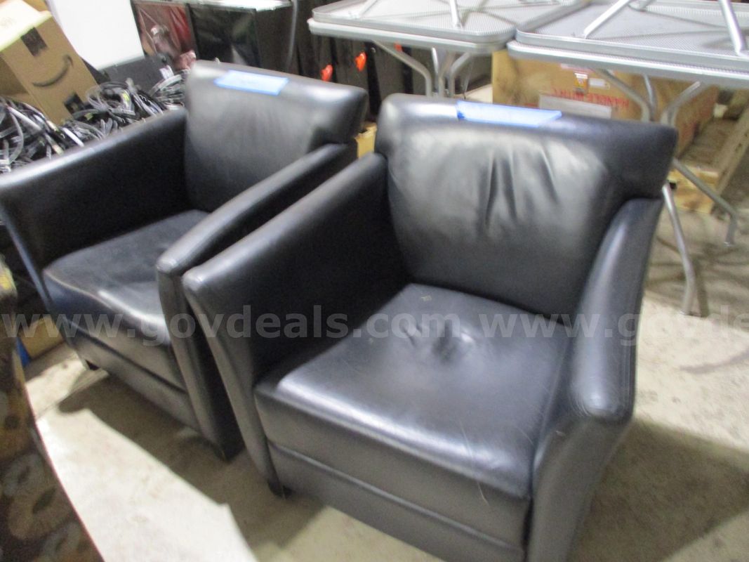Black Lounge Chairs - Lot of 2