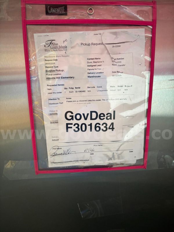 2 Cold Pass Thur Cooler Unrepairable Sold Asis