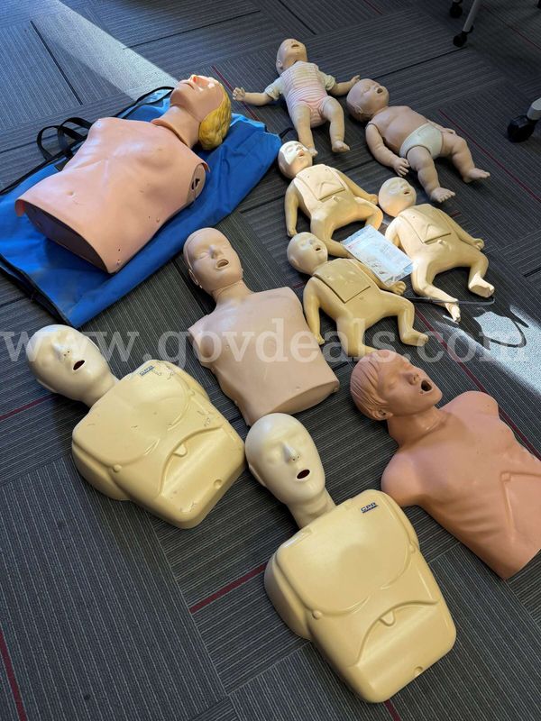 Lot of CPR Training Manikins