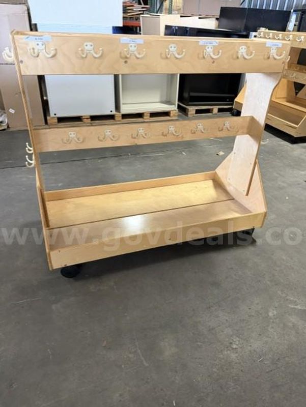 Lot 18 - Wood Childcraft Mobile Backpack Cart (1). Must Be Picked Up Quick!