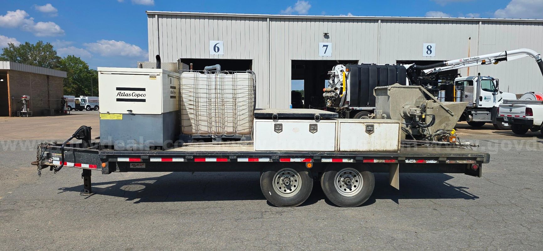 2008 Madewell Trailer Mounted Grout Machine - Trailer - Air Compressor