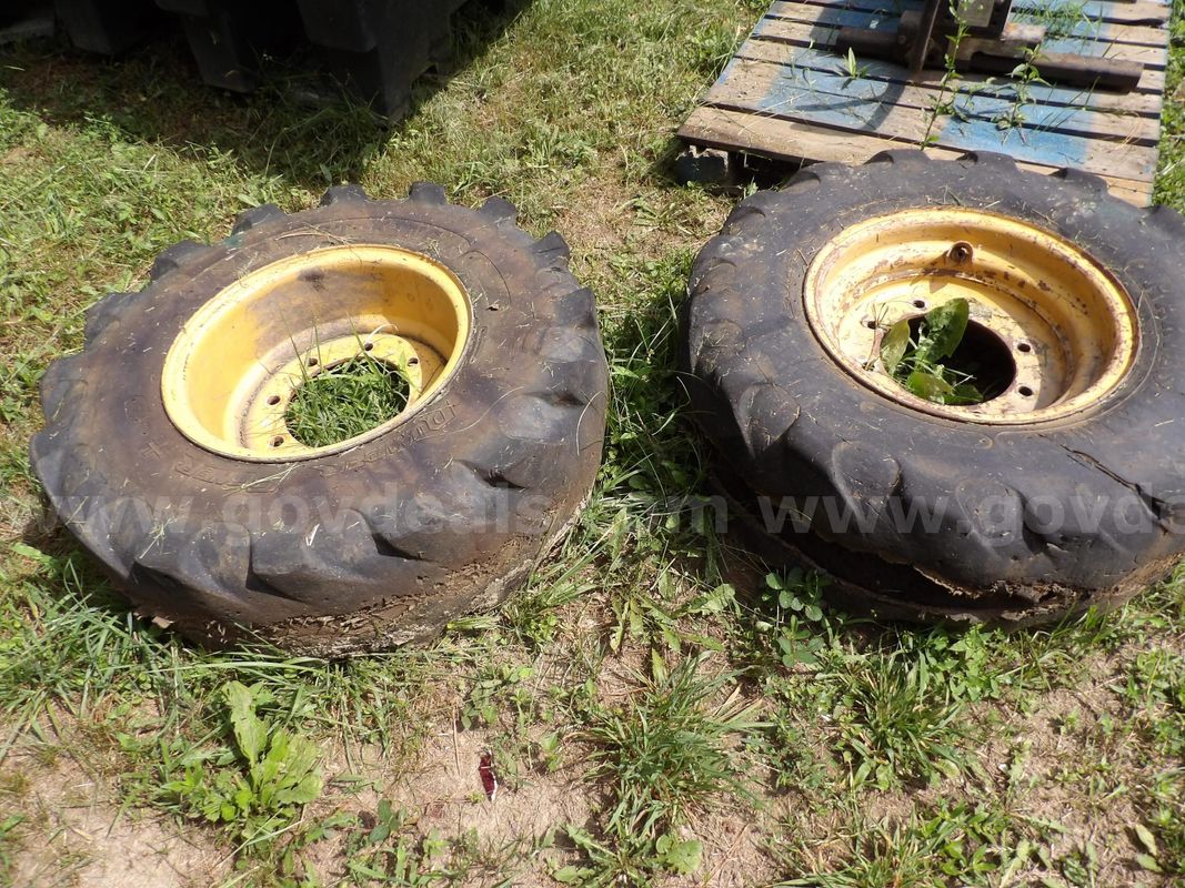 Two Tires from a Backhoe