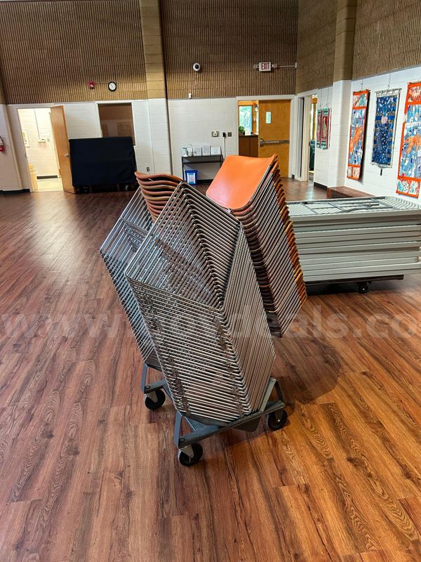 One Lot Of 25 Steelcase Stacking Chairs