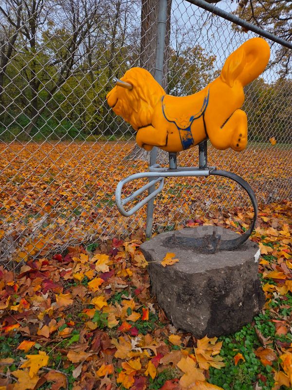 Lion playground spring rider