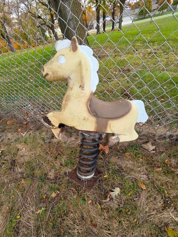 Horse playground spring rider