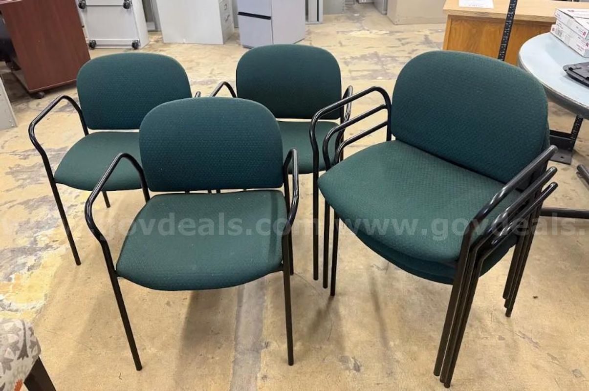 6 Green Chairs