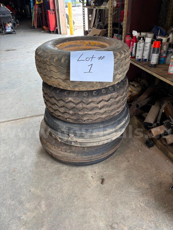 Assorted tractor tires and wheels