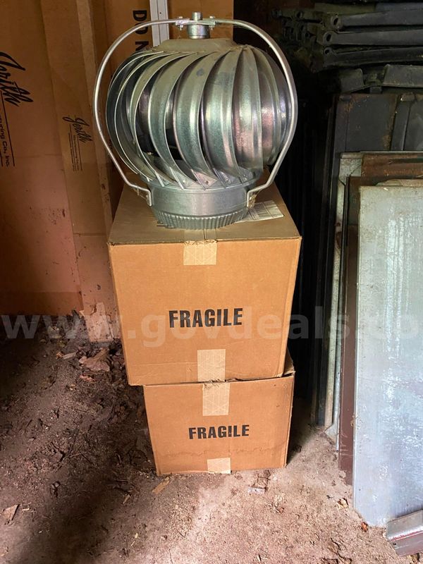 Lot of 3 8" Galvanized Ventilator Turbines