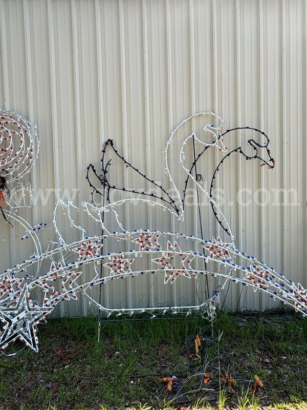 Lot of Municipal Holiday Light Decorations - Motion Swan