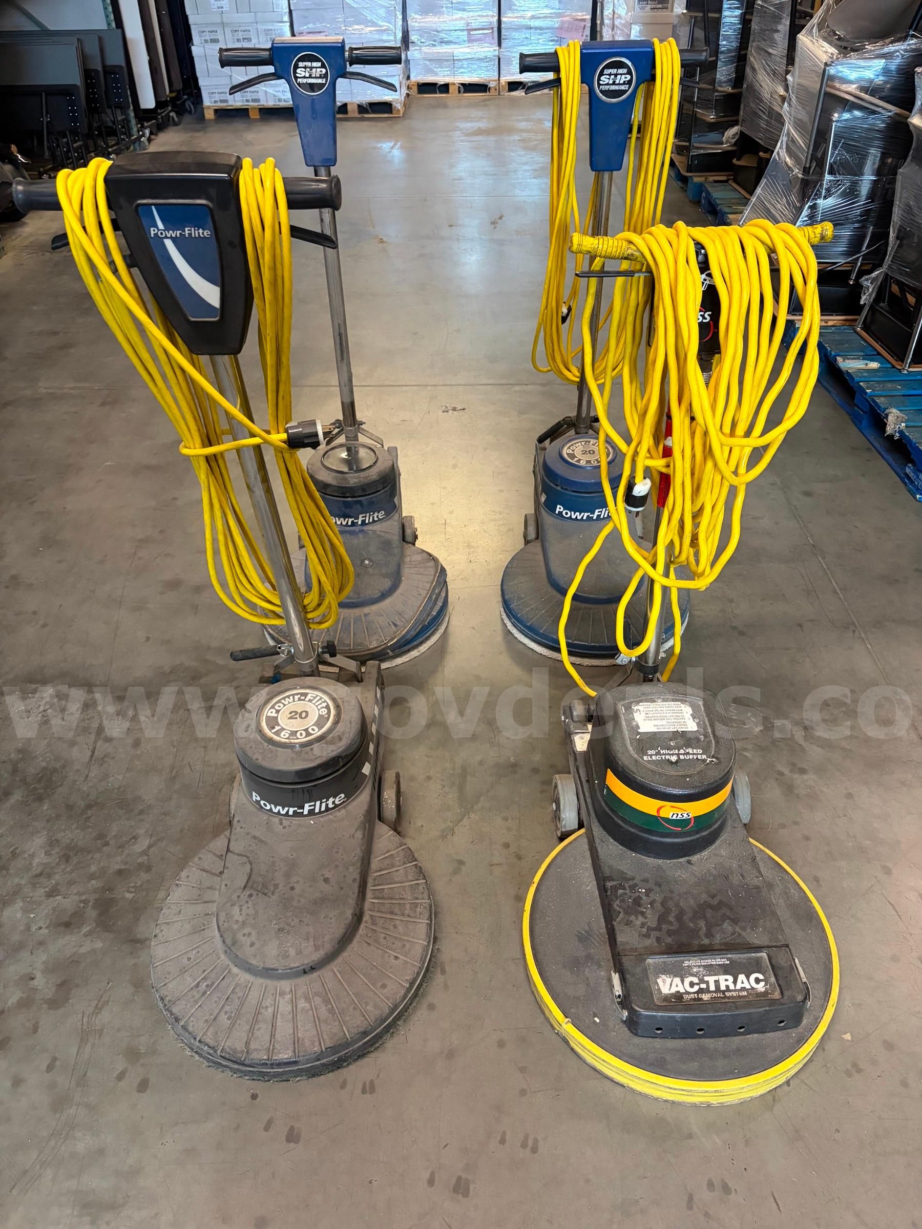 Powr-Flite High Speed Buffers and a Vac-Trac High Speed Buffer