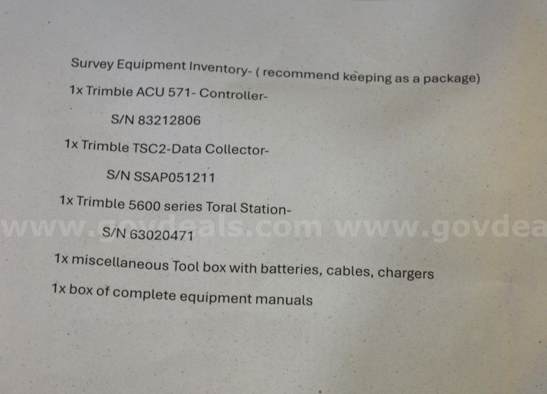 Survey Equipment