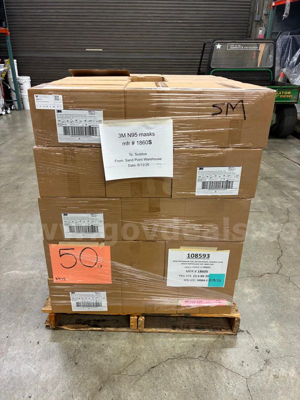 Pallet of Small 3M N95 Masks (424-41)