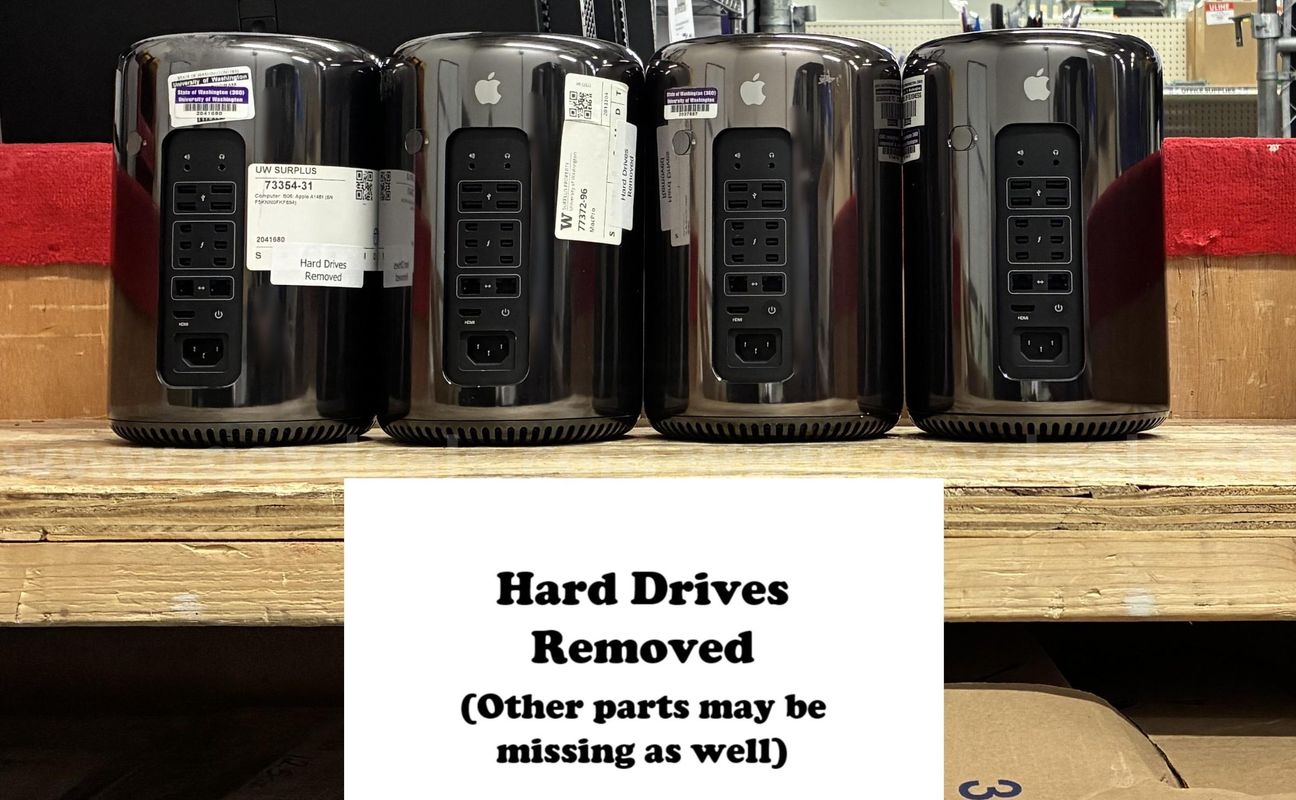 Lot of 4 Computers: Apple Mac Pro A1481 (Hard Drives Removed) (425-28)