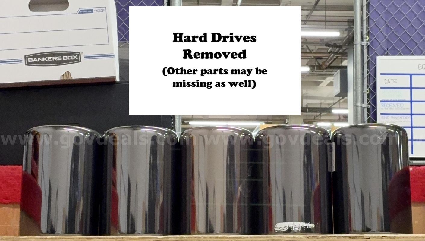 Lot of 5 Computers: Apple Mac Pro A1481 (Hard Drives Removed) (425-29)