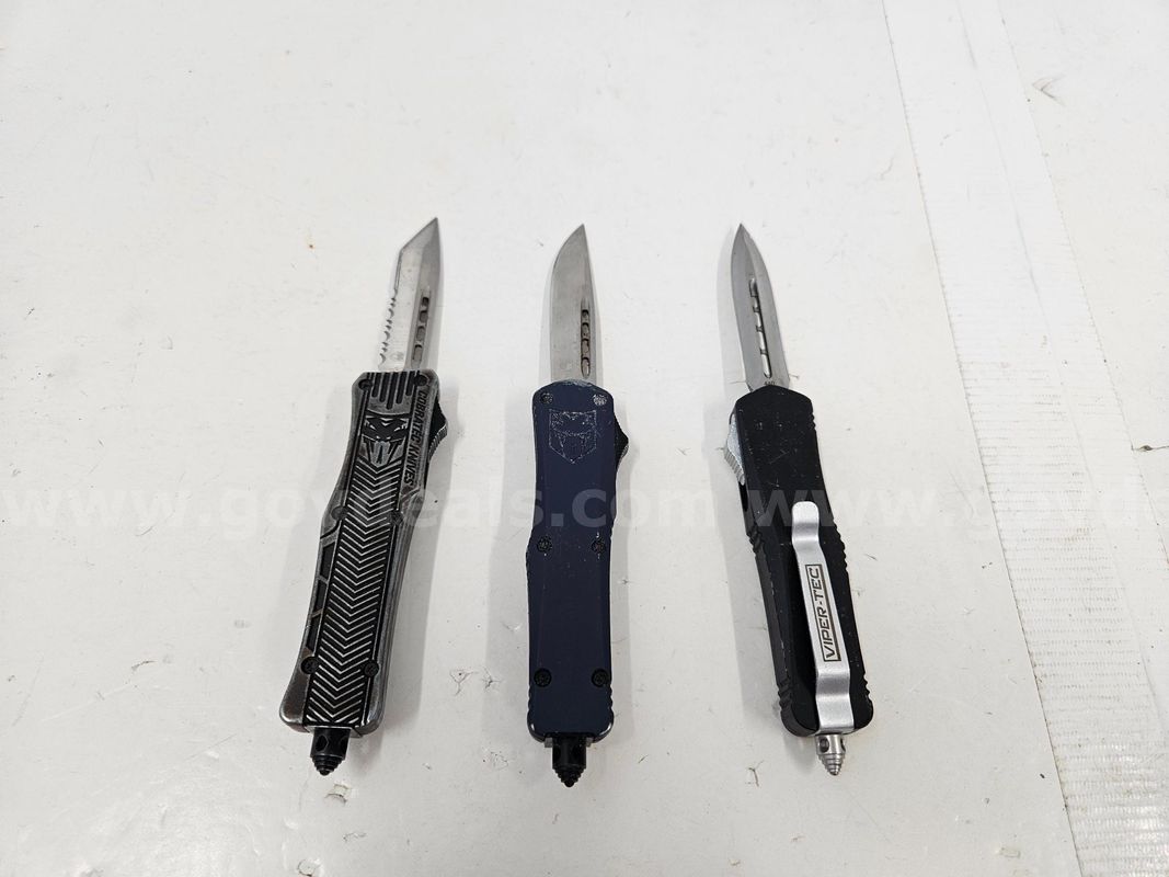 Lot of CobraTec and ViperTec OTF Knives (Approx 3)