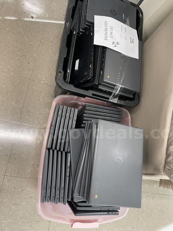 A Lot of 100 ChromeBook Laptops