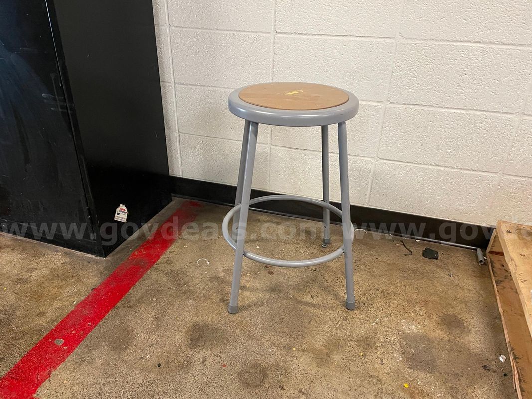 Lot of (10) Learniture 24" Metal Stools, #1