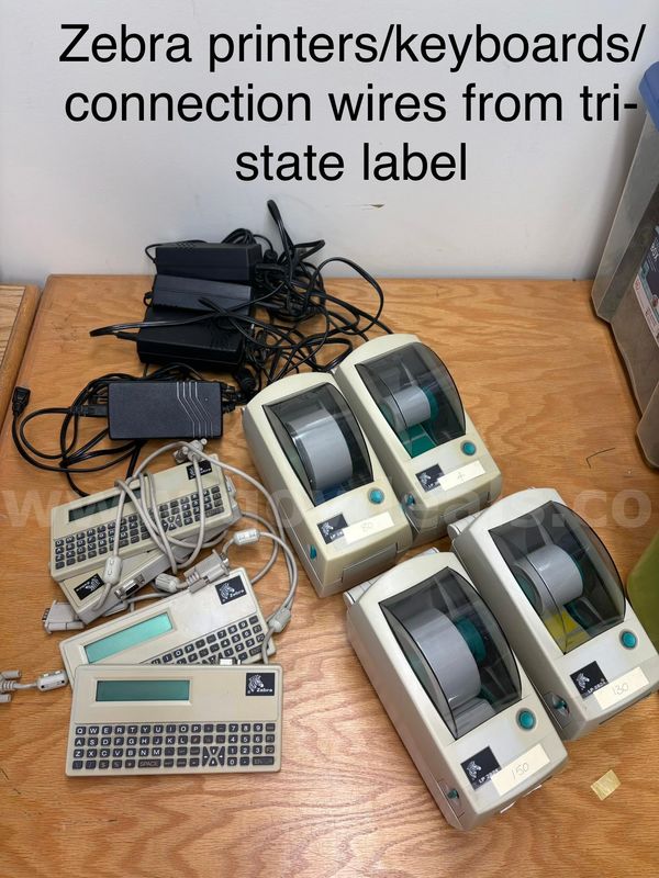 LOT of 4 Zebra label printers