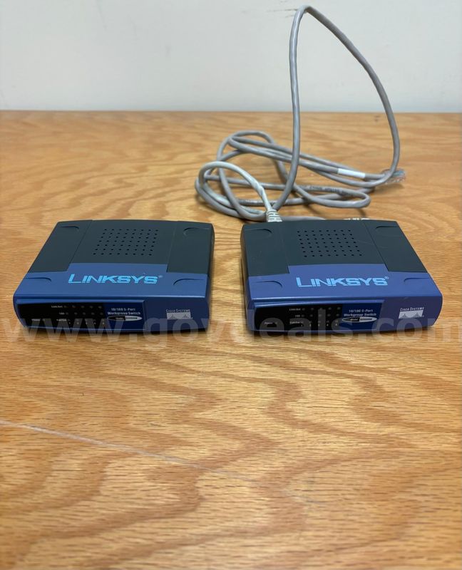 LOT of 2 Linksys 5-Port Workgroup Switches