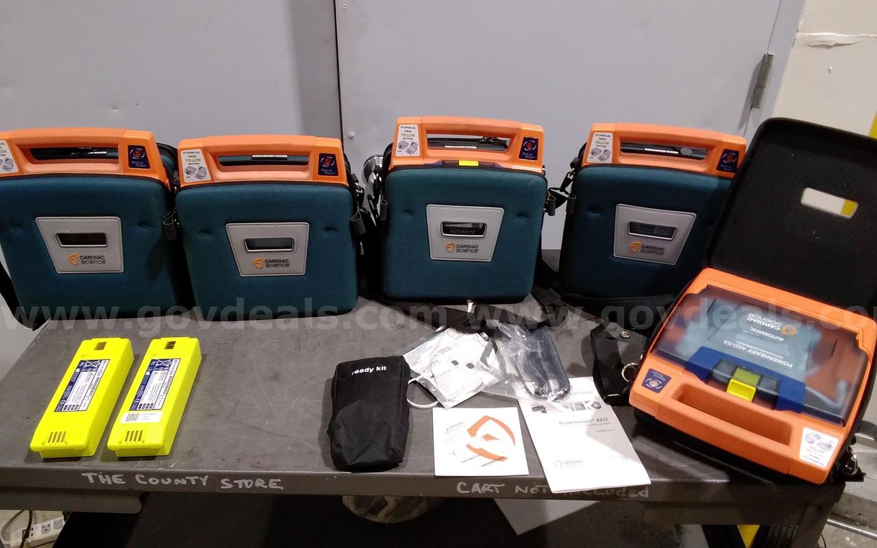 Lot of (5) Cardiac Science Powerheart AED G3 defibrillators