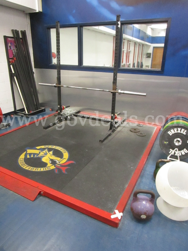 Samson Equipment Olympic Weightlifting/Deadlift Platform Rubber over wood 8' x 8'