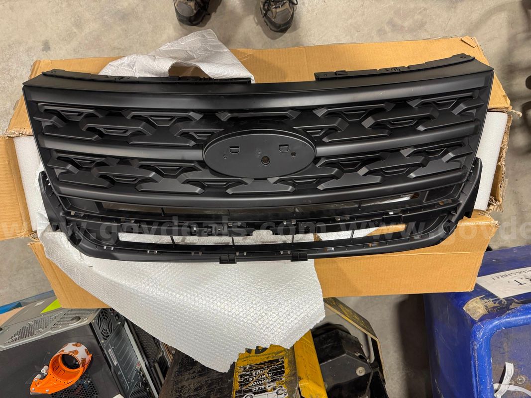 Ford Explorer Front Grille Assembly, Black, OEM, Fits Approx 2018-2021