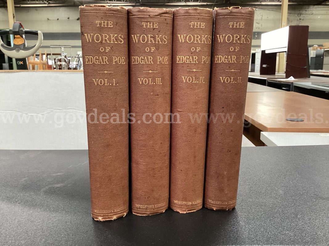 Complete 4 - Volume Set of "The Works of Edgar Poe" ca 1871